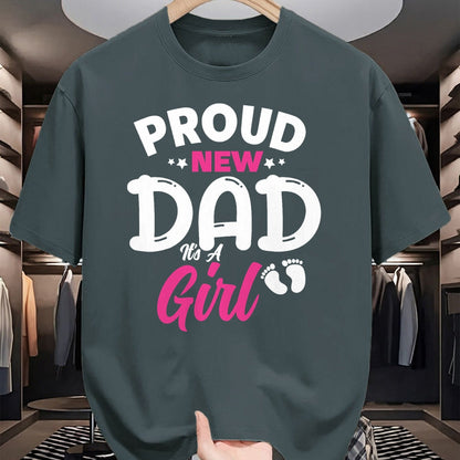 Gift for Dad Shirt, Funny Dad Unisex T-Shirt/Hoodie/Sweatshirt HLT00 – Proud New Dad It_s A Girl It_s A Girl Father Daughter Father T-Shirt
