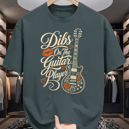 Guitar Lover Shirt, Funny Guitar UnisexT-Shirt/Hoodie/Sweatshirt HLT00 - Guitar Dibs On The Guitar Player Vintage Guitarist Gift T-Shirt