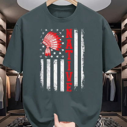 Native American T-Shirts, Vintage Native American Unisex T-Shirt/Hoodie/Sweatshirt HLT00 - Native - American Day USA Flag Cherokee Indigenous People