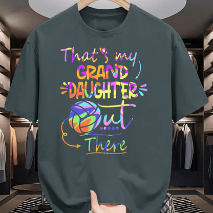 Best Grandma Shirt, Proud Grandma Unisex T-Shirt/Hoodie/Sweatshirt HLT00 - That's My Granddaughter Out There Volleyball For Grandma T-Shirt
