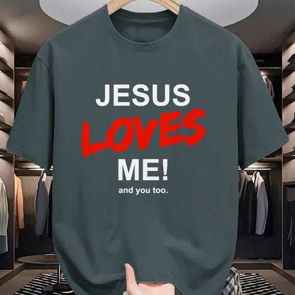 Christian Tee, Christian Faith Unisex T-Shirt/Hoodie/Sweatshirt HLT00 - Jesus Loves Me - And You Too For Faith Christian Religion T-Shirt (1)