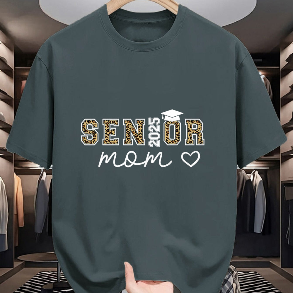 Gift for Mom Shirt, Funny Mom Unisex T-Shirt/Hoodie/Sweatshirt HLT00 - Mom Senior 2025 Proud Mom Of A Class Of 2025 Graduate T-Shirt