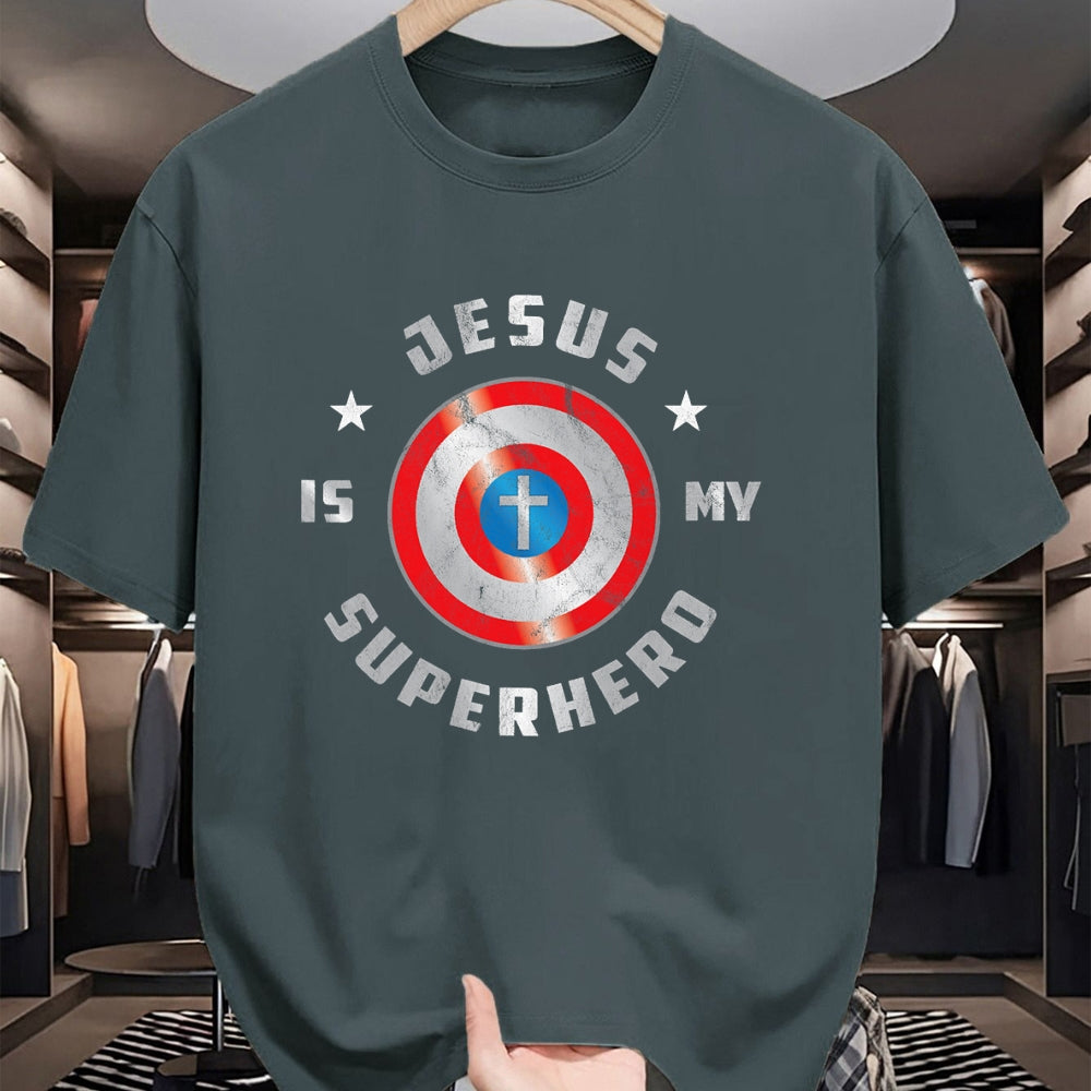 Christian Tee, Christian Faith Unisex T-Shirt/Hoodie/Sweatshirt HLT00 - Jesus is My Superhero Fun Christian Religious T-Shirt
