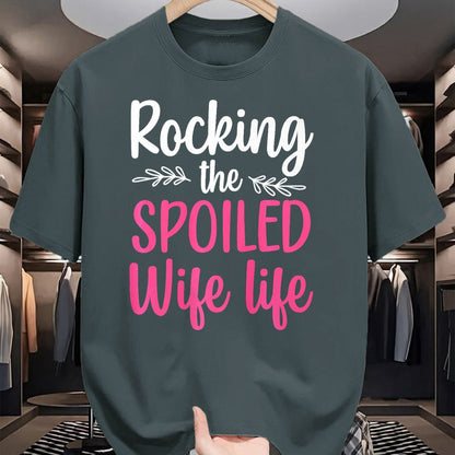 Best Wife Shirt, Wife and Husband Unisex T-Shirt/Hoodie/Sweatshirt HLT00 - Gift for wife T shirt, spoiled wife   Funny Spoiled Wife Art For Women Girls Husband Spoiled Wife Pr (33)