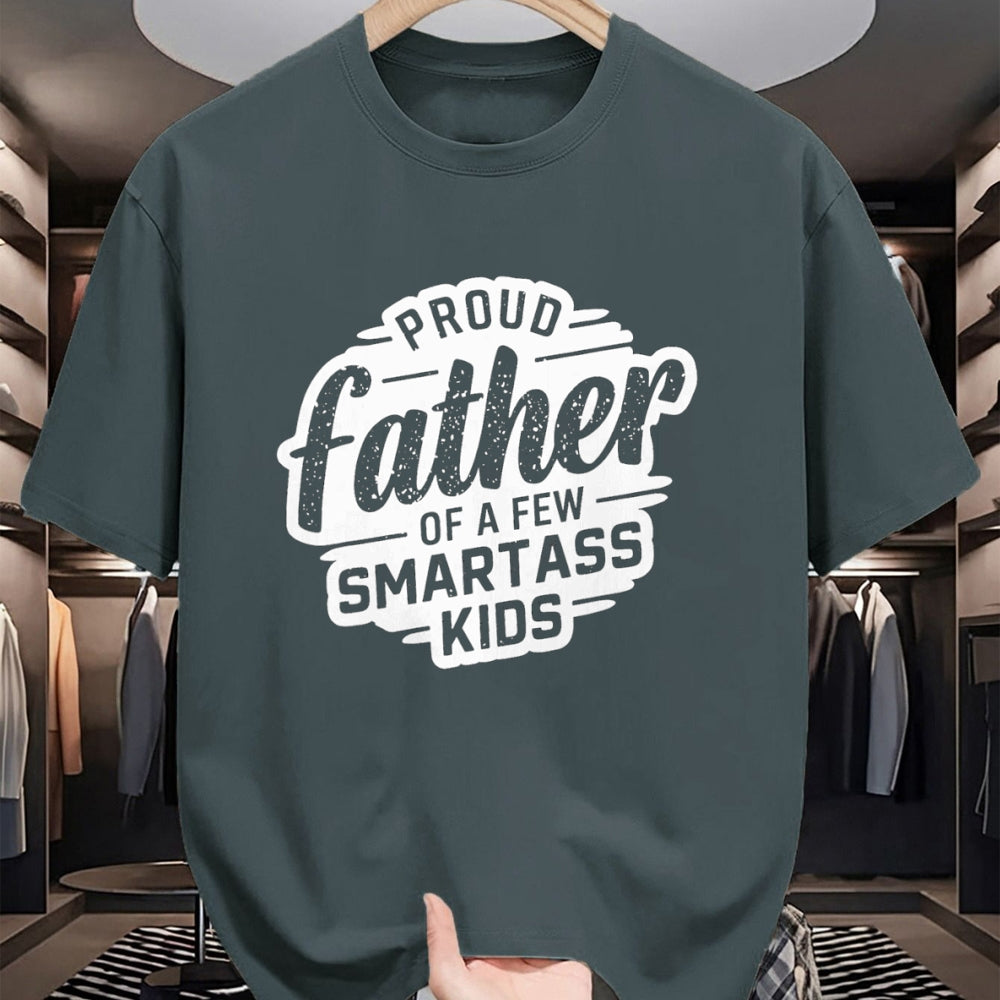 Gift for Dad Shirt, Funny Dad Unisex T-Shirt/Hoodie/Sweatshirt HLT00 – Proud Father Of A Few Smartass Kids Fathers Day Funny T-Shirt