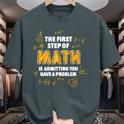 Best Teacher Shirt, Funny Teacher UnisexT-Shirt/Hoodie/Sweatshirt HLT00 - The First Step of Math Rab is Admitting You Have A Problem T-Shirt