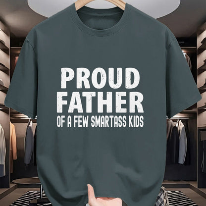 Gift for Dad Shirt, Funny Dad Unisex T-Shirt/Hoodie/Sweatshirt HLT00 – Proud Father Of A Few Smartass Kids, Funny Fathers Day T-Shirt