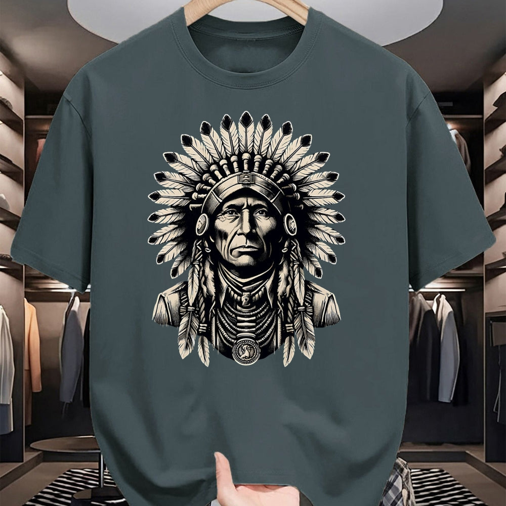 Native American T-Shirts, Vintage Native American Unisex T-Shirt/Hoodie/Sweatshirt HLT00 - Headdress Chief Ancestors Vintage, Native American Indian