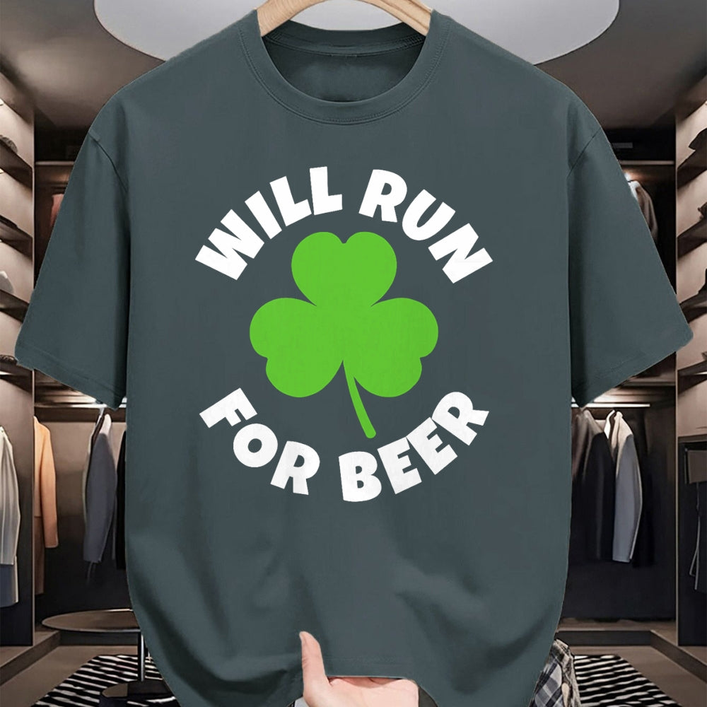 Patrick Day Shirts for Family, Funny Patrick Day shirts, st patrick's day Unisex T-Shirt/Hoodie/Sweatshirt HLT00 - Will Run For Beer Funny St. Patrick Day Irish Running Runner T-Shirt