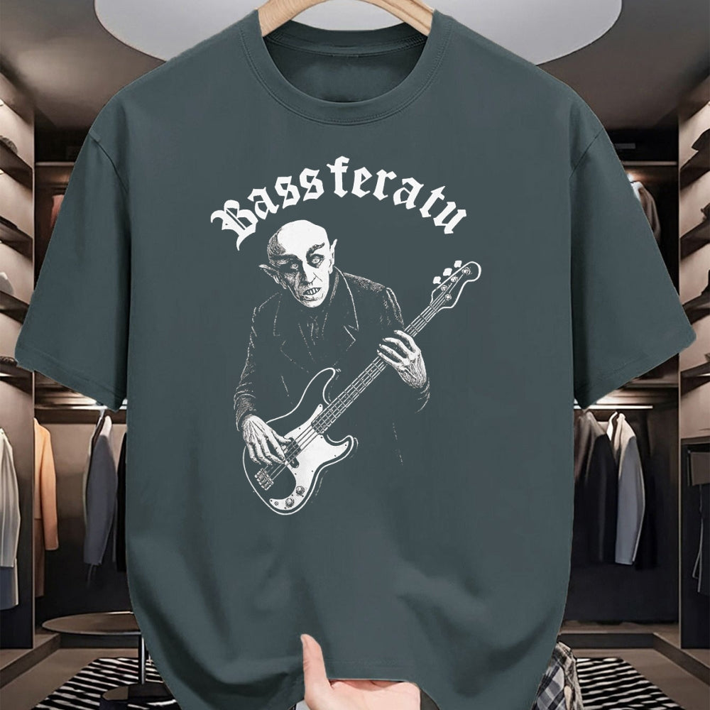 Guitar Lover Shirt, Funny Guitar UnisexT-Shirt/Hoodie/Sweatshirt HLT00 - Bassferatu Gothic Horror Bass Guitar Player Halloween Parody T-Shirt