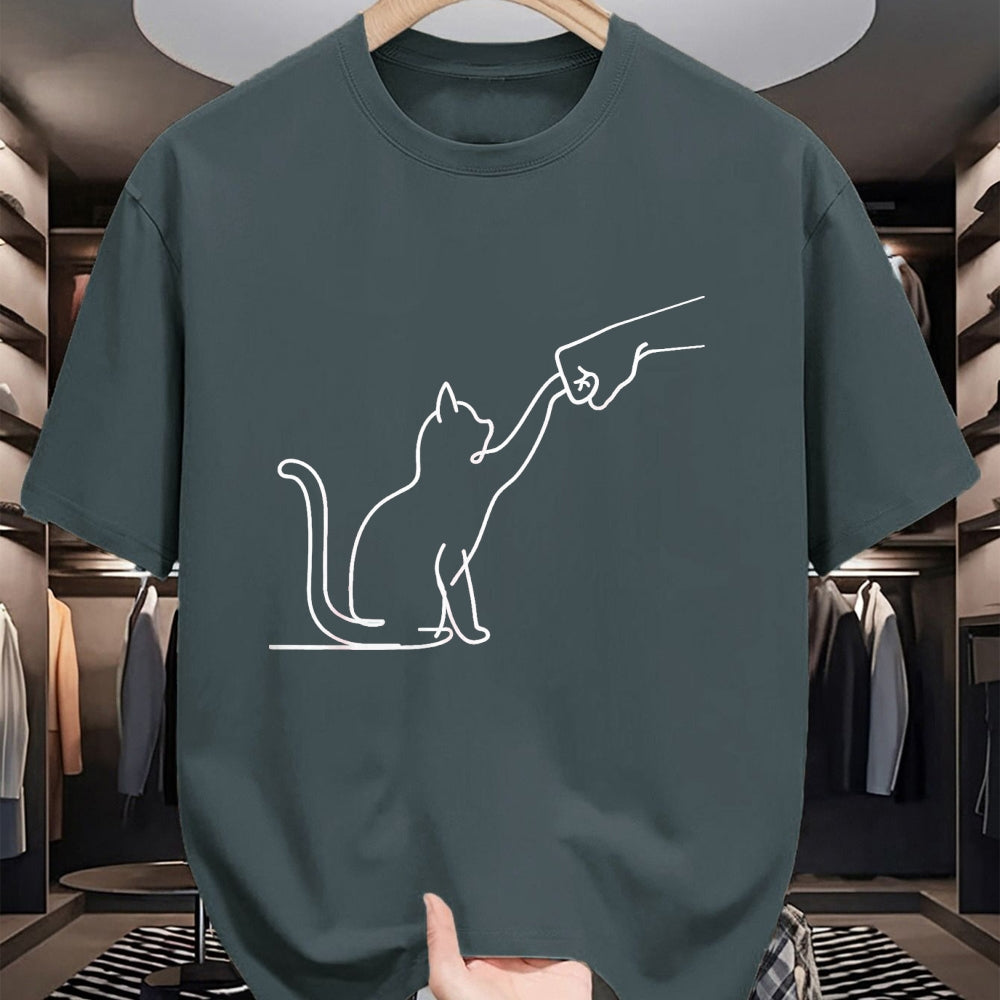 Cat Love Shirt, Funny Cat Lover Gift UnisexT-Shirt/Hoodie/Sweatshirt HLT00 - Cute Pet Tee I Love My Cat Best Friend Fist Bump Paw Cat T-Shirt, Women, Black, Medium
