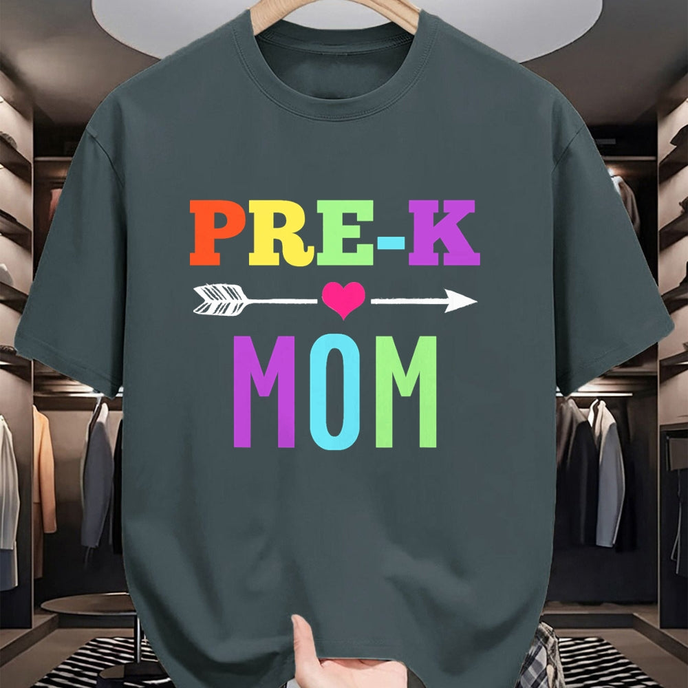 Gift for Mom Shirt, Funny Mom Unisex T-Shirt/Hoodie/Sweatshirt HLT00 - Pre K Mom TShirt - Awesome Back To School Mother Tee T-Shirt