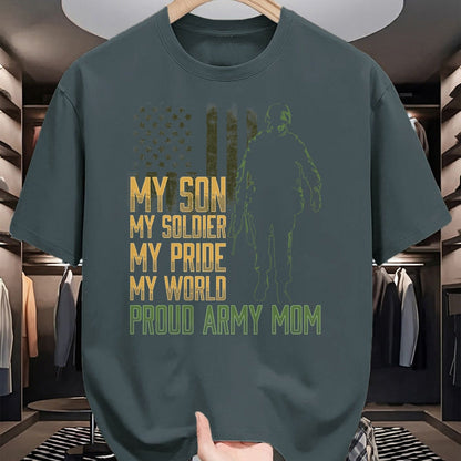 Gift for Mom Shirt, Funny Mom Unisex T-Shirt/Hoodie/Sweatshirt HLT00 - My Son My Soldier Proud Army Mom Military Mother T-Shirt