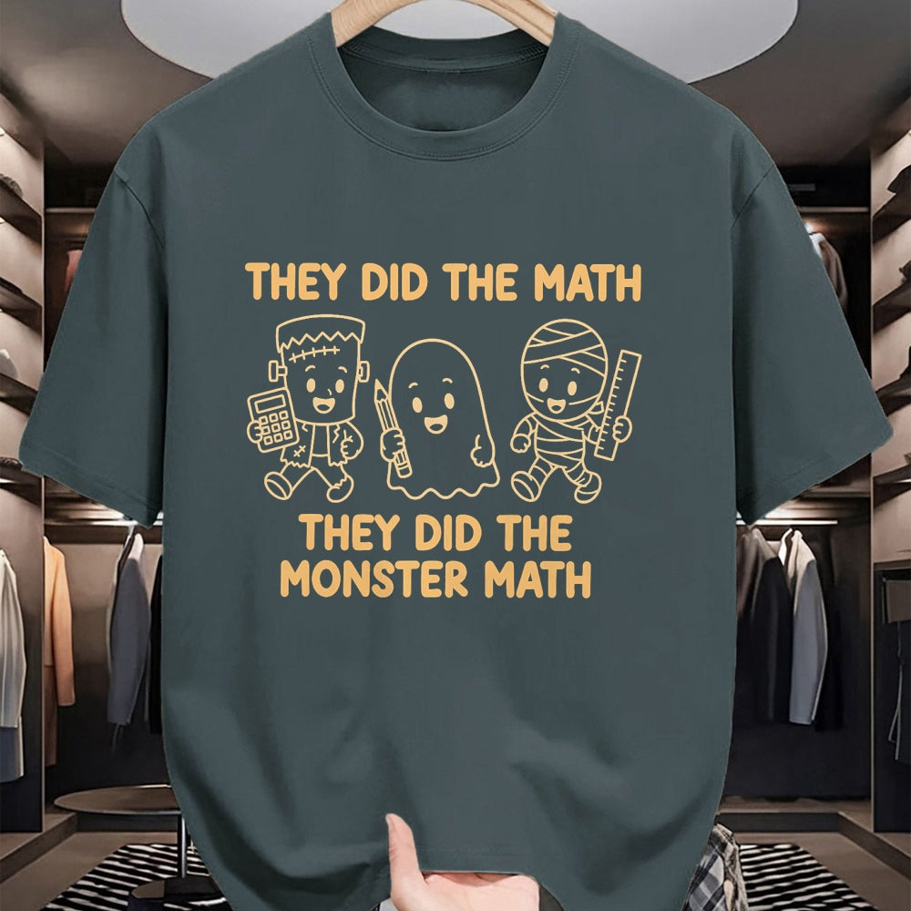 Best Teacher Shirt, Funny Teacher UnisexT-Shirt/Hoodie/Sweatshirt HLT00 - Cute Funny They Did The Monster Math Teachers Halloween T-Shirt (3)
