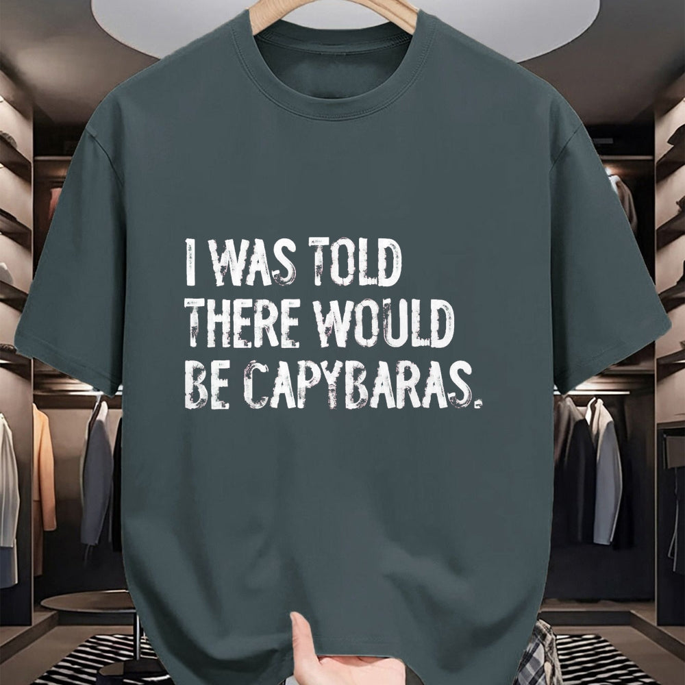 Cute Capybara Shirt, Funny Capybara Unisex T-Shirt/Hoodie/Sweatshirt HLT00 - I was Told There Would Be Capybaras T-Shirt, Men, Black, 3X-Large