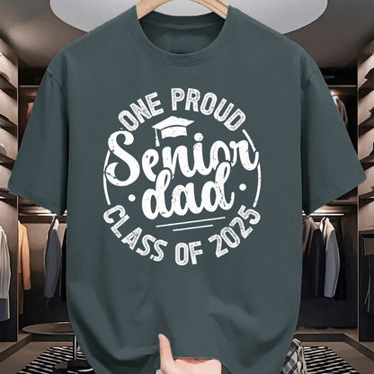Gift for Dad Shirt, Funny Dad Unisex T-Shirt/Hoodie/Sweatshirt HLT00 – One Proud Senior Dad 2025 Class Of 2025 Dad Of Senior 2025 T-Shirt