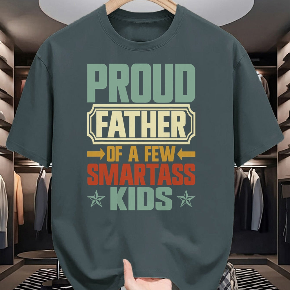 Gift for Dad Shirt, Funny Dad Unisex T-Shirt/Hoodie/Sweatshirt HLT00 – Proud Father Of A Few Smartass Kids Father_s Day Camping T-Shirt