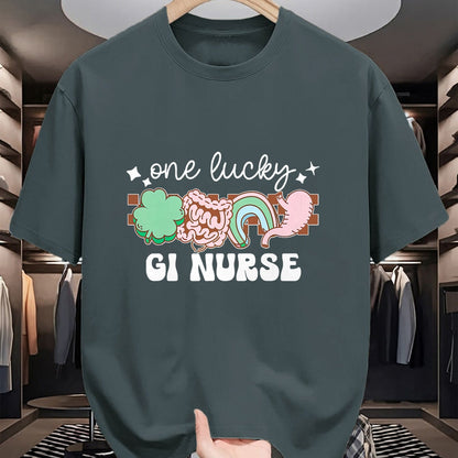 Patrick Day Shirts for Family, Funny Patrick Day shirts, st patrick's day Unisex T-Shirt/Hoodie/Sweatshirt HLT00 - One Lucky Gl Gastroenterology Nurse St Patrick Day Nursing T-Shirt