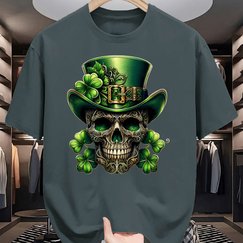 Patrick Day Shirts for Family, Funny Patrick Day shirts, st patrick's day Unisex T-Shirt/Hoodie/Sweatshirt HLT00 - Sugar Skull St Patrick Day of the Dead Lucky Shamrock T-Shirt