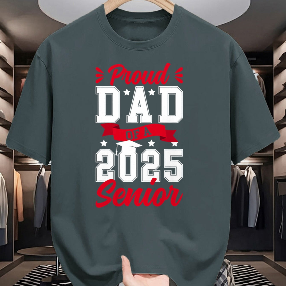 Gift for Dad Shirt, Funny Dad Unisex T-Shirt/Hoodie/Sweatshirt HLT00 – Proud Dad Of A 2025 Senior Dad Of A 2025 Graduate Father T-Shirt