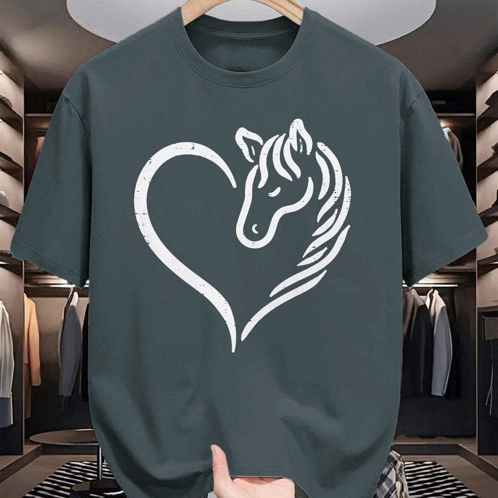 Best Horse Lover Shirt , Funny Horse UnisexT-Shirt/Hoodie/Sweatshirt HLT00 - Heart Horse Cute Love Equestrian Women Girls Kids Teens T-Shirt