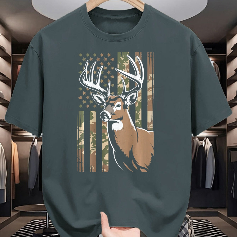 Funny Hunting Shirt, Gift For Hunting Lover Unisex T-Shirt/Hoodie/Sweatshirt HLT00 - Men Boy Camo Deer Hunting American Flag Whitetail Buck Youth T-Shirt