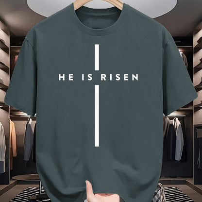 Christian Tee, Christian Faith Unisex T-Shirt/Hoodie/Sweatshirt HLT00 - He Is Risen Cross Jesus Easter Day Christmas Christians T-Shirt (1)