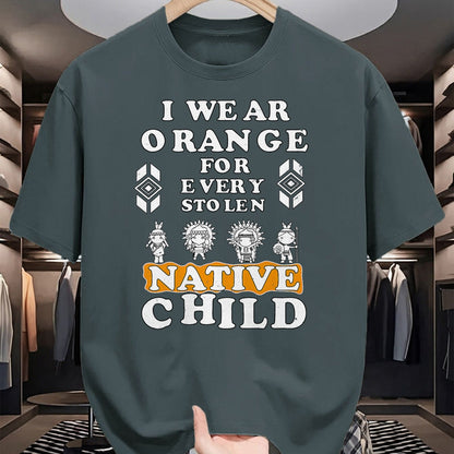 Native American T-Shirts, Vintage Native American Unisex T-Shirt/Hoodie/Sweatshirt HLT00 - I Wear Orange For Every American Native Child Indian Prid