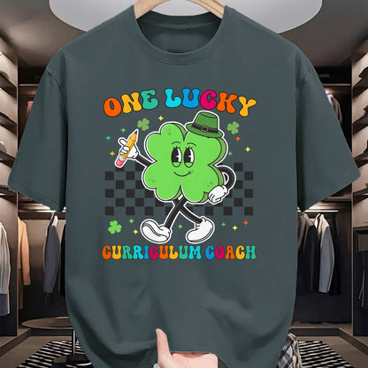 Patrick Day Shirts for Family, Funny Patrick Day shirts, st patrick's day Unisex T-Shirt/Hoodie/Sweatshirt HLT00 - Vintage One Lucky Curriculum Coach St Patrick Day School T-Shirt