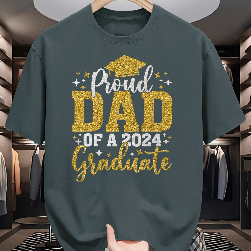 Gift for Dad Shirt, Funny Dad Unisex T-Shirt/Hoodie/Sweatshirt HLT00 – Dad Senior 2024 Proud Dad Of A Class Of 2024 Graduate T-Shirt