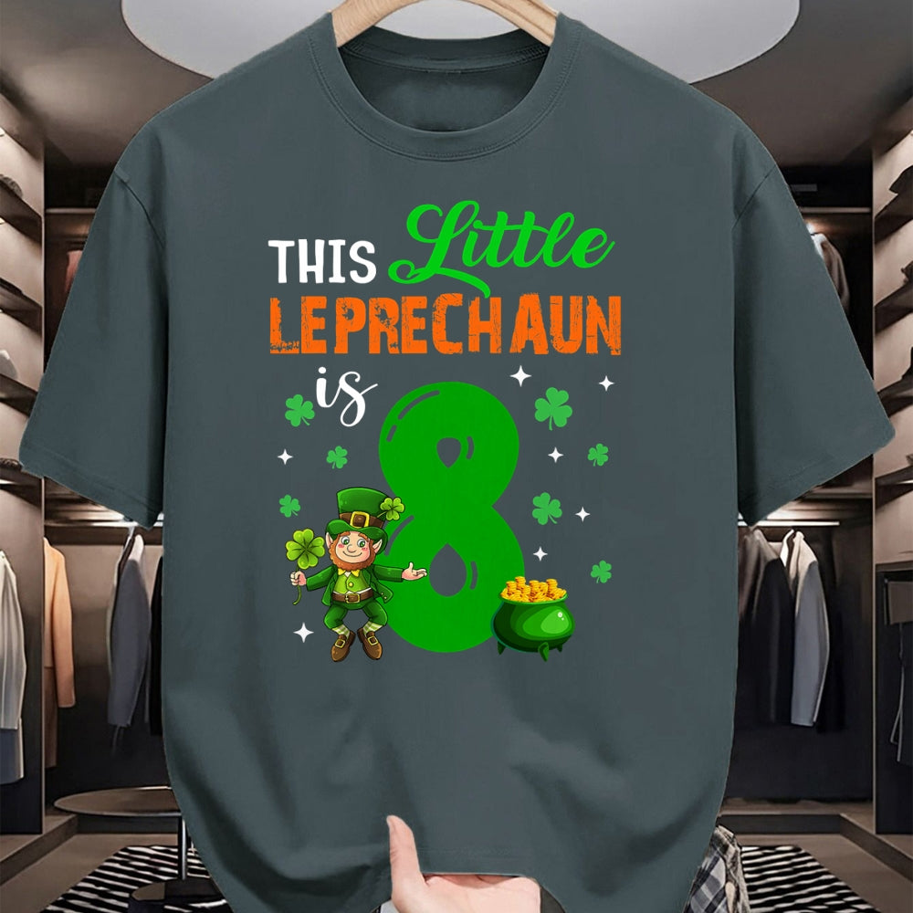 Patrick Day Shirts for Family, Funny Patrick Day shirts, st patrick's day Unisex T-Shirt/Hoodie/Sweatshirt HLT00 - This Leprechaun Is 8 Year Old Birthday Lucky St Patrick Day T-Shirt