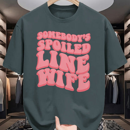 Best Wife Shirt, Wife and Husband Unisex T-Shirt/Hoodie/Sweatshirt HLT00 - Gift for wife T shirt, spoiled wife   Someone's Spoiled Line Wife - Lineman's Wife - Journeyman T-Sh