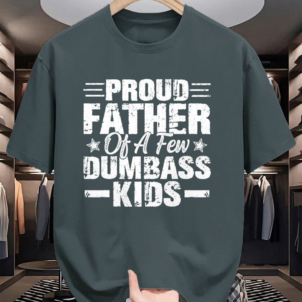 Gift for Dad Shirt, Funny Dad Unisex T-Shirt/Hoodie/Sweatshirt HLT00 – Proud Father Of A Few Dumbass Kids Funny Vintage Fathers Day T-Shirt