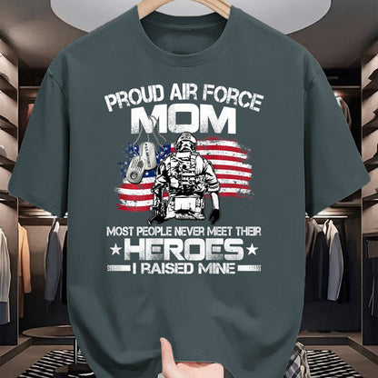 Gift for Mom Shirt, Funny Mom Unisex T-Shirt/Hoodie/Sweatshirt HLT00 - Proud Air Force Mom Air Force Graduation Mom USAF Heroes T-Shirt