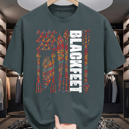 Native American T-Shirts, Vintage Native American Unisex T-Shirt/Hoodie/Sweatshirt HLT00 - Blackfeet Flag - Native Pride American Indian Tribe Premium