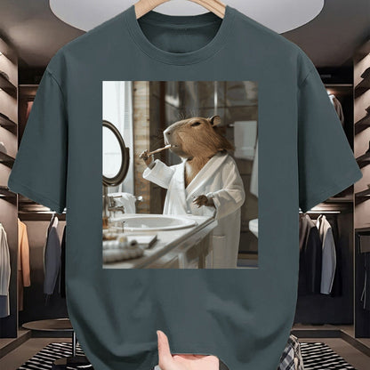 Cute Capybara Shirt, Funny Capybara Unisex T-Shirt/Hoodie/Sweatshirt HLT00 - Funny Graphic Capybara Long Sleeve T-Shirt (11)