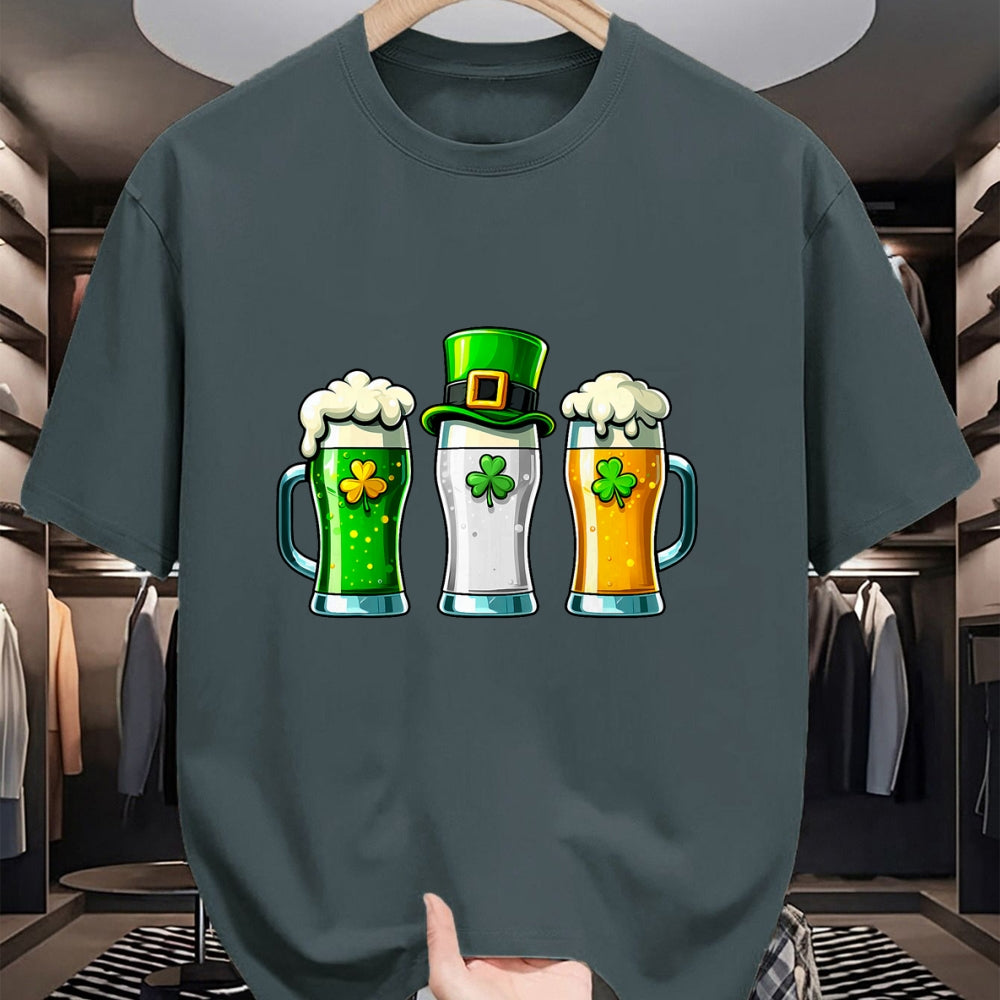 Patrick Day Shirts for Family, Funny Patrick Day shirts, st patrick's day Unisex T-Shirt/Hoodie/Sweatshirt HLT00 - St Patrick Day Irish Ireland Flag Green Beer Lover Men Women T-Shirt