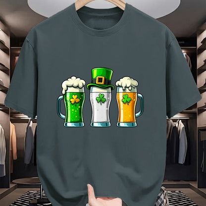 Patrick Day Shirts for Family, Funny Patrick Day shirts, st patrick's day Unisex T-Shirt/Hoodie/Sweatshirt HLT00 - St Patrick Day Irish Ireland Flag Green Beer Lover Men Women T-Shirt