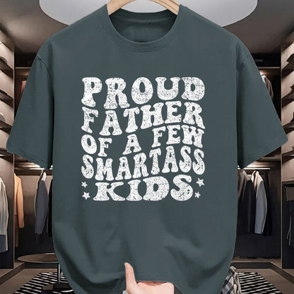 Gift for Dad Shirt, Funny Dad Unisex T-Shirt/Hoodie/Sweatshirt HLT00 – Proud Father Of A Few Smartass Kids proud dad Father_s Day T-Shirt