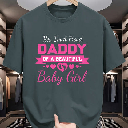Gift for Dad Shirt, Funny Dad Unisex T-Shirt/Hoodie/Sweatshirt HLT00 – New Baby Announcement Proud Girl Daddy - Father_s Day T-Shirt