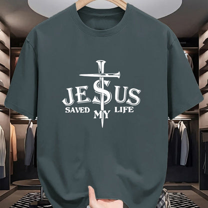 Christian Tee, Christian Faith Unisex T-Shirt/Hoodie/Sweatshirt HLT00 - Jesus Cross Christ Saved My Life Quote Saying Christian T-Shirt