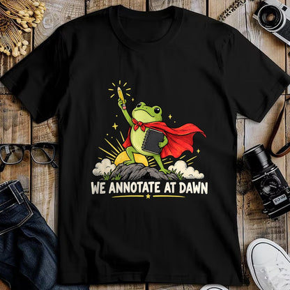 Best Teacher Shirt, Funny Teacher UnisexT-Shirt/Hoodie/Sweatshirt HLT00 - We Annotate At Dawn Frog English Teacher Back to School T-Shirt