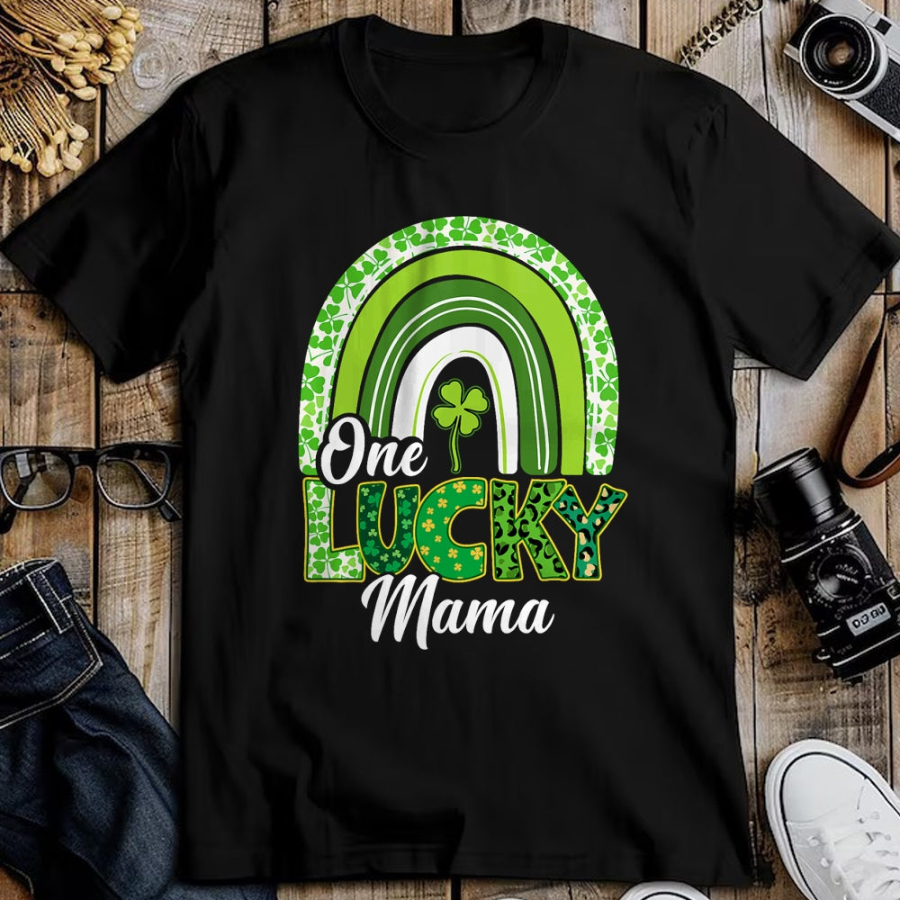 Gift for Mom Shirt, Funny Mom Unisex T-Shirt/Hoodie/Sweatshirt HLT00 - One Lucky Mama St Patrick's Day Mom Shamrock Mother_s Day T-Shirt