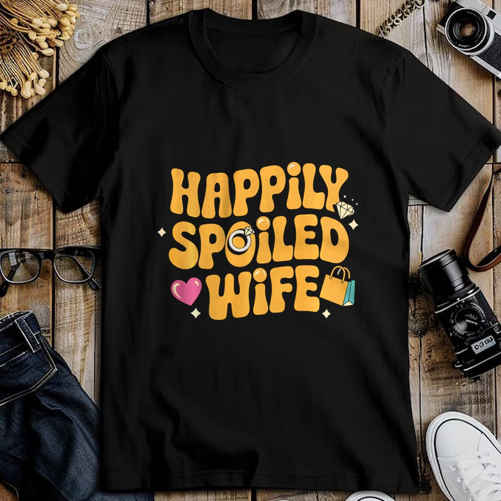 Best Wife Shirt, Wife and Husband Unisex T-Shirt/Hoodie/Sweatshirt HLT00 - Gift for wife T shirt, spoiled wife   Happily Spoiled Wife Spoiled Wife Long Sleeve T-Shirt