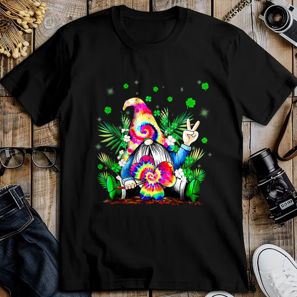 Patrick Day Shirts for Family, Funny Patrick Day shirts, st patrick's day Unisex T-Shirt/Hoodie/Sweatshirt HLT00 - Irish Gnome Tie Dye Shamrock St Patrick Day Peace Love Luck T-Shirt