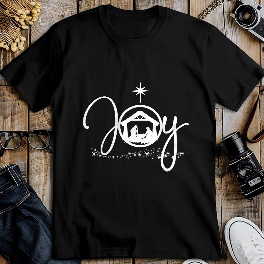 Christian Tee, Christian Faith Unisex T-Shirt/Hoodie/Sweatshirt HLT00 - Christian Christmas Joy Jesus Nativity Scene Faith Gift Long Sleeve T-Shirt
