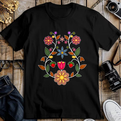 Native American T-Shirts, Vintage Native American Unisex T-Shirt/Hoodie/Sweatshirt HLT00 - Ojibwe Floral Native Wild Flowers Indigenous Cute Botanical (1)
