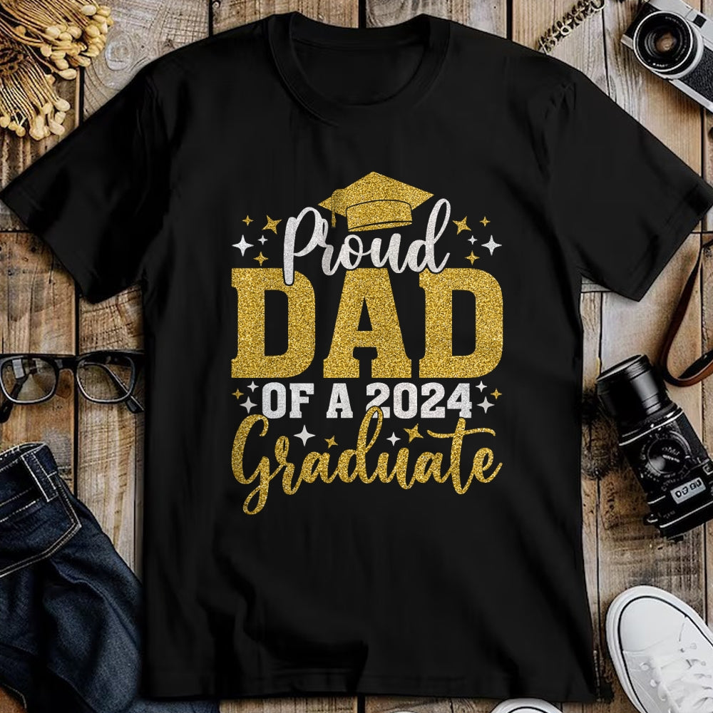 Gift for Dad Shirt, Funny Dad Unisex T-Shirt/Hoodie/Sweatshirt HLT00 – Dad Senior 2024 Proud Dad Of A Class Of 2024 Graduate T-Shirt