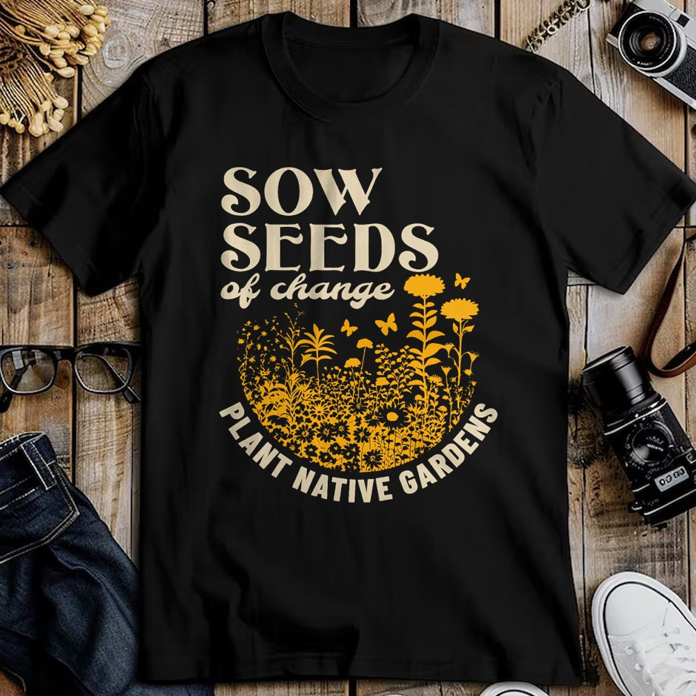 Native American T-Shirts, Vintage Native American Unisex T-Shirt/Hoodie/Sweatshirt HLT00 - Sow Seeds Of Change Plant Native Gardens