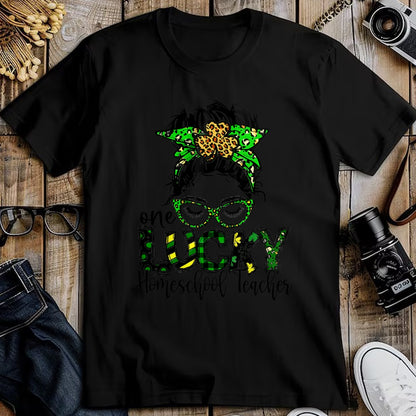 Patrick Day Shirts for Family, Funny Patrick Day shirts, st patrick's day Unisex T-Shirt/Hoodie/Sweatshirt HLT00 - One Lucky Homeschool Teacher St Patrick Day Teacher LOVE KID T-Shirt